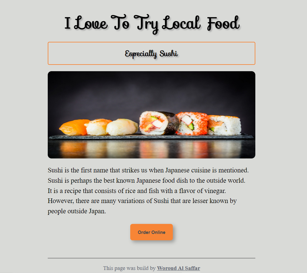 sushi webpage preview